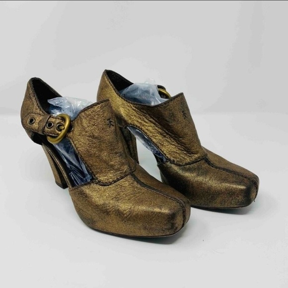 Henry Beguelin Boho Bootie Buckle Heels Sz 40/10 - Picture 3 of 8